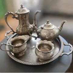 Antique silver plated tea set
