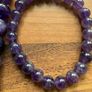 Beautiful Amethyst Protection Smooth Round Gemstone Beads with sterling silver necklace and bracelet  Stamped Image 3