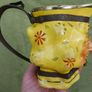 Antique Prattware Satyr Yelow Jug c.1800 - hand-made handle Image 2