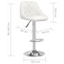 Bar Stools 2 pcs White Faux Leather Image 6