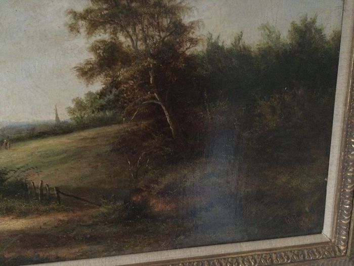 Art - Antique Oil on Canvas 19th Cent. ( R. Percy) ( Reduced)