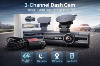 3 way Dash Cam (Taxi)