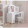 Wooden Vanity and Chair with Mirror and Storage Kids Children's Playroom/Bedroom Furniture Image 4