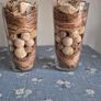 Rustic pair of decorative glass vases Image 4