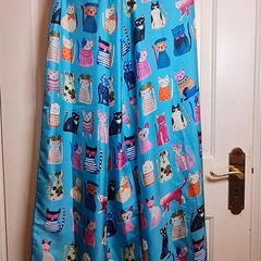 Large Silk viscose Scarf Cats Parade