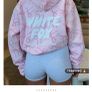 White fox posy bow hoodie Image 5
