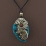 Vintage Arizona Turqouise Silver Bird Desgin Pendant Image 6
