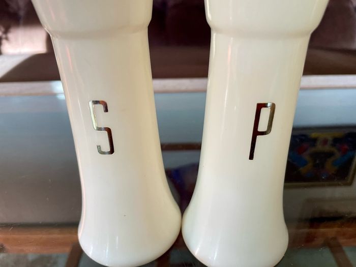 Vintage Tall 1970s MCM Atomic Retro Tupperware Salt and Pepper Shakers