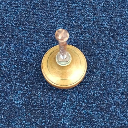 Vintage brass door handle  diameter  60mm