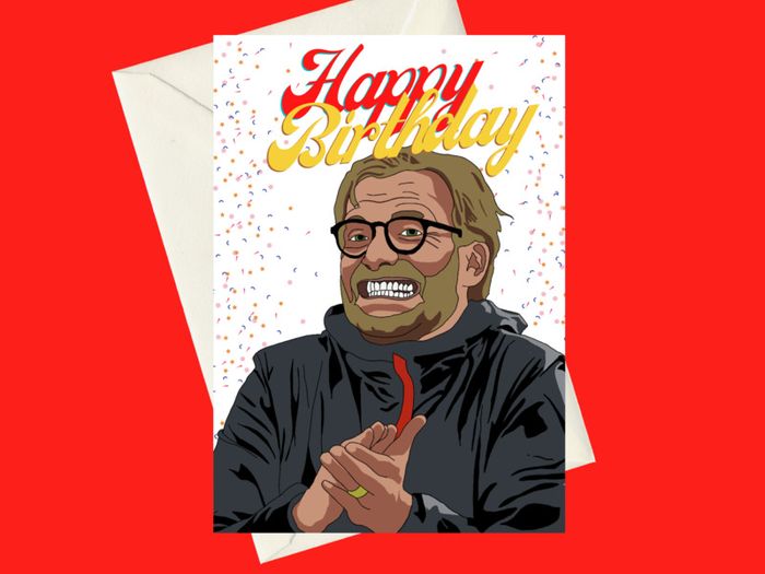 Liverpool Jurgen Klopp Premier League Manager Birthday A5 Card, Perfect for gifts, occasions, or funny card for Football Fans