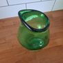 mid century green glass jug Image 2
