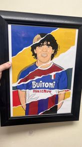 Maradona Football Framed Print