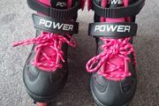 Power inline roller skates UK size 2 to 4, EU size 34 to 37