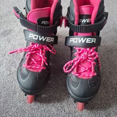 Power inline roller skates UK size 2 to 4, EU size 34 to 37