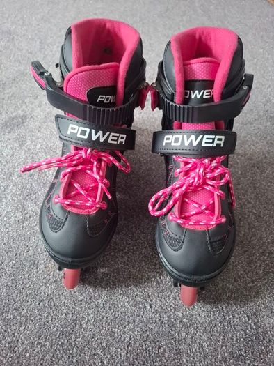 Power inline roller skates UK size 2 to 4, EU size 34 to 37