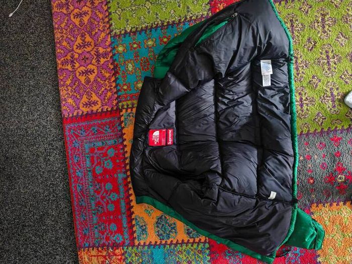 supreme x north face green nuptse