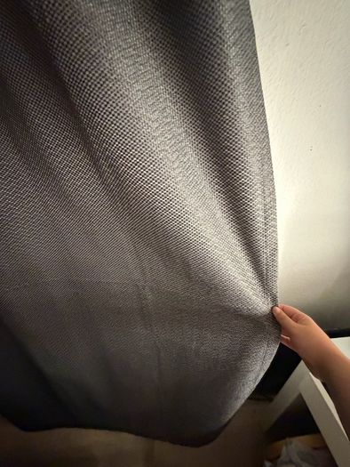 grey curtains