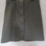 khaki green cotton short skirt Image 6