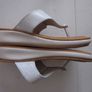 Fly Fot Leather, Touch-Fasten Toe Post Sandals Light Grey S5 Image 4