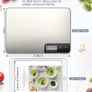 Digital Kitchen Scales for Baking and Cooking, Weigh Food 15kg Liquids in ml and fl. Oz Image 2