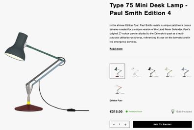 Anglepoise Type 75 Mini Desk Lamp - Paul Smith Edition 4