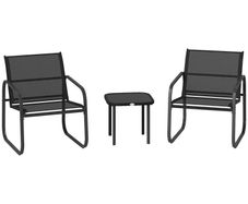 Three-Piece Garden Seating Set - Black