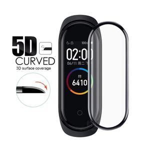 5D Curved Edge Full Coverage Soft Protective Film Cover For Xiaomi Mi Band 4 Watch Screen Protector Guard (Not Glass)
