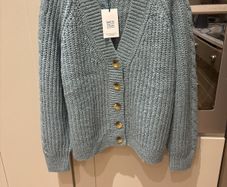 Brand New White Stuff Sally Slub Cardigan- Dusty Green - Size 14