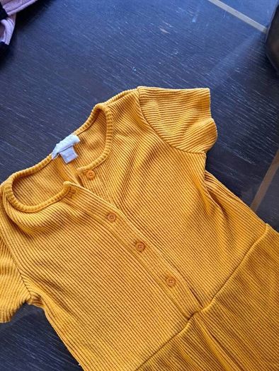 Girls mustard jumpsuit 2-3
