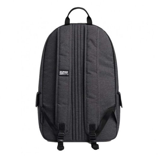 Brand New || Superdry Stripe Logo Montana Backpack - Charcoal Grey Marl