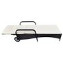 Sun Lounger with Wheels Poly Rattan Black Image 3
