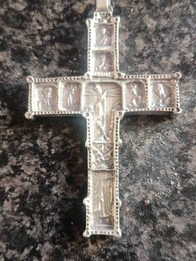 German Orthodox Silver Heavy Crucifix(Circa 1850)..22 grams