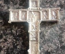 German Orthodox Silver Heavy Crucifix(Circa 1850)..22 grams
