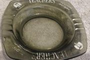 collectable vintage glass teachers ashtray