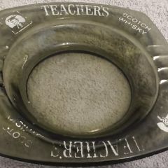 collectable vintage glass teachers ashtray