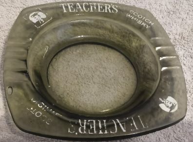 collectable vintage glass teachers ashtray