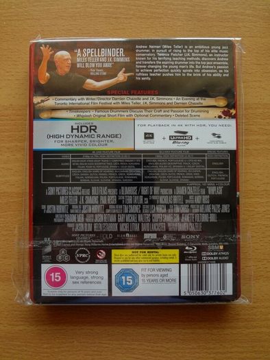 Whiplash 4K & Blu ray Steelbook (OOP) Dolby Vision/Dolby Atmos