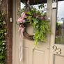 New bespoke 80cm x 80cm wild rose, fern, eucalyptus and hydrangea rustic wreath in vintage blush Image 10