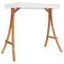 Swing Frame with Cream Roof Solid Spruce Wood with Teak Finish Image 3