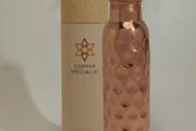 copper water bottle diamond finish