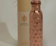 copper water bottle diamond finish