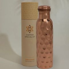 copper water bottle diamond finish