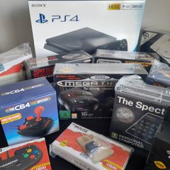 Collection of Retro Mini Games Consoles & Controllers & a PS4 (All Brand New Unopened)