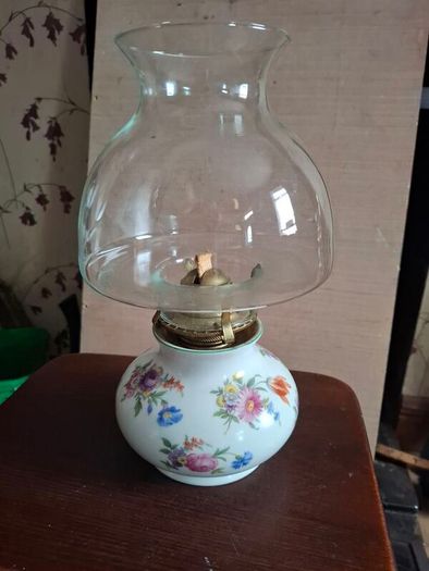 Bavarian porcelain oil Lamp
