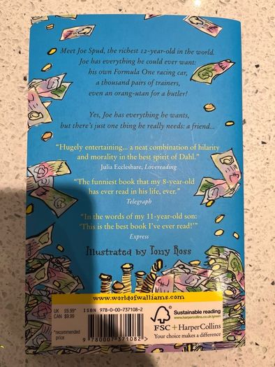 David Walliams Books - Billionaire Boy, Awful Auntie & Fing