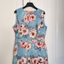 Marks & Spencer Blue Pink Floral Damask Sleeveless A-Line Skater Dress 14UK/42EU Image 3