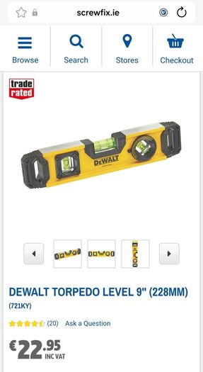 DeWALT Box Beam Spirit Level 4 Piece Set (250mm, 600mm, 1200mm, 1800mm)