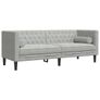 Living Room Couch 3 pcs Light Grey 194 x 74.5 x 70.5 cm Velvet Image 6