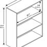 3-Tier Open Shelf Bookcase, Americano Image 2