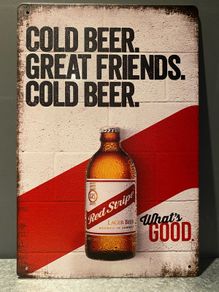 Red stripe beer Tin Metal sign